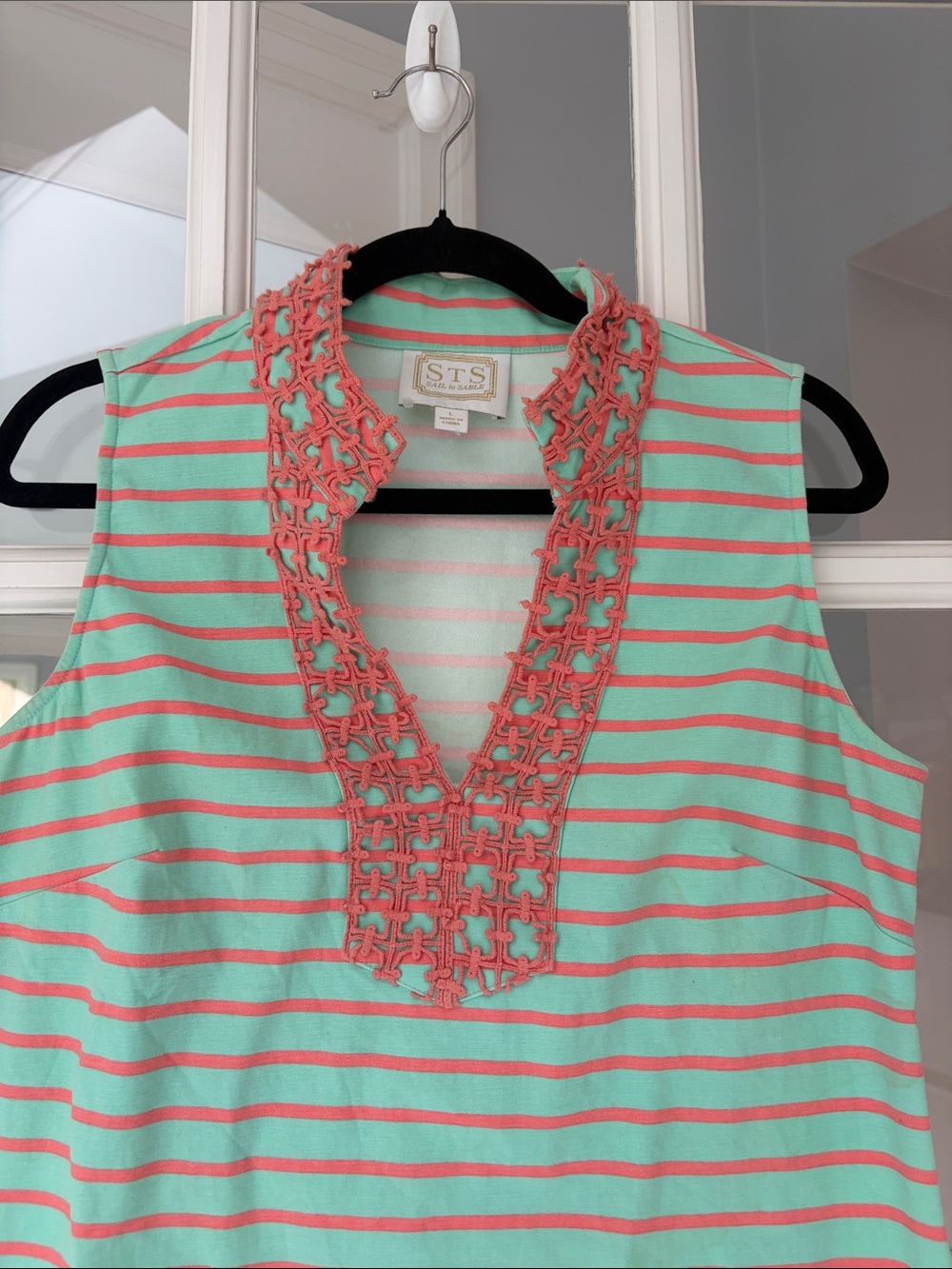 Sail to Sable STS sleeveless shift dress Sz L EUC - Picture 2 of 4